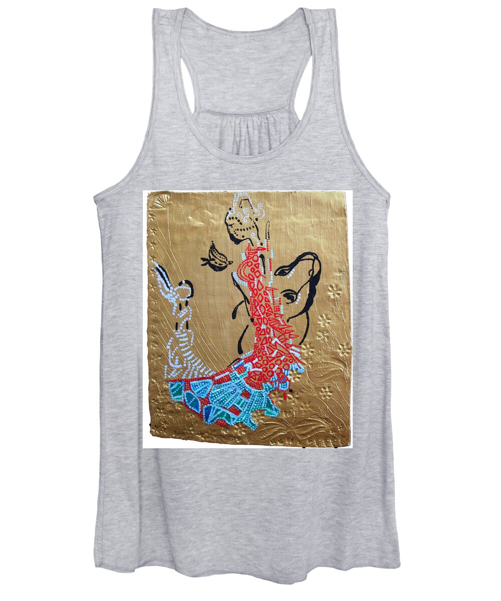 Jesus Women's Tank Top featuring the painting The Annunciation #3 by Gloria Ssali