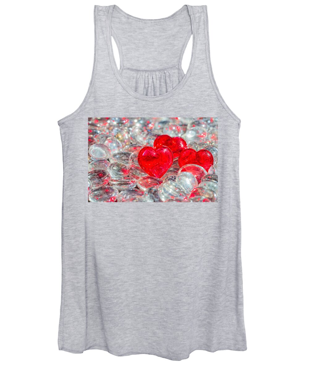 Amethyst Women's Tank Top featuring the photograph Crystal Heart #4 by Peter Lakomy