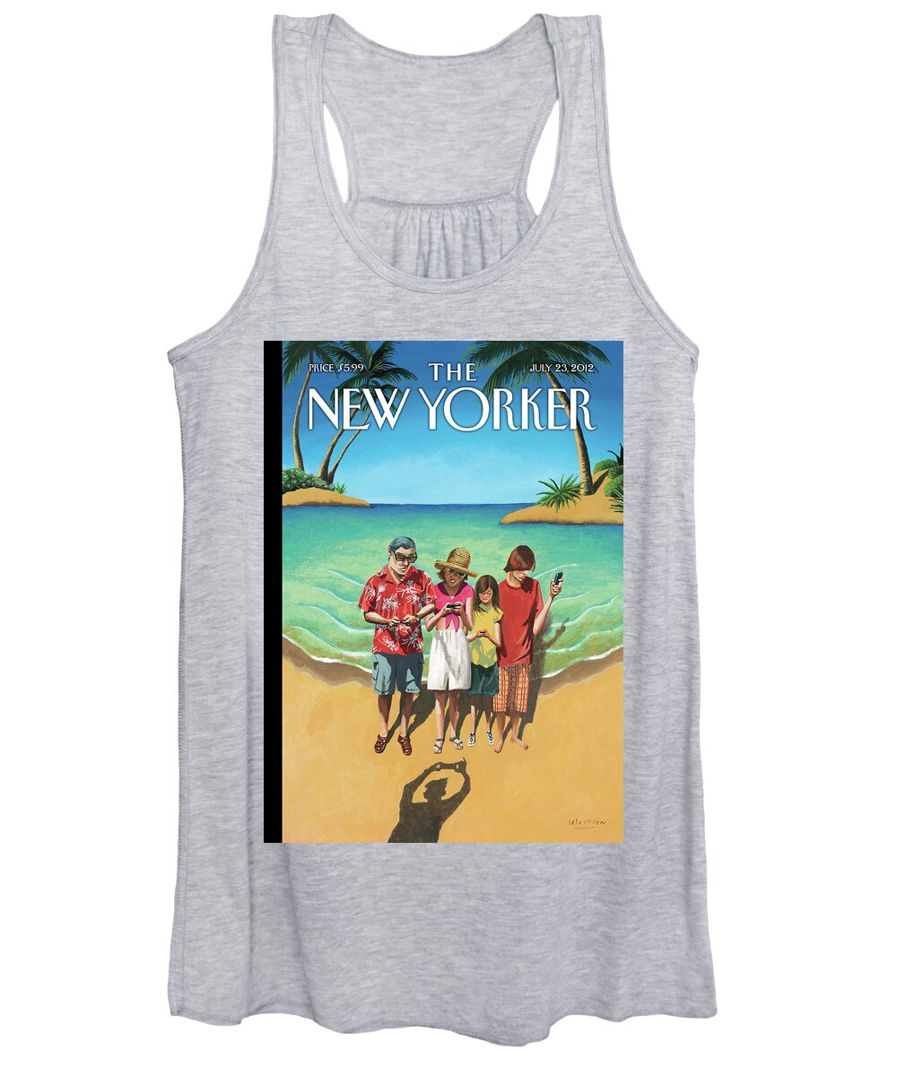 Shore Women's Tank Top featuring the painting Capturing the Memories by Mark Ulriksen