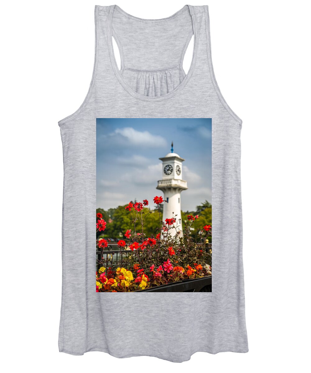 Colour Women's Tank Top featuring the photograph Roath Park Lighthouse #5 by Mark Llewellyn