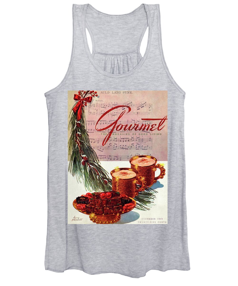 Illustration Women's Tank Top featuring the painting A Christmas Gourmet Cover by Henry Stahlhut
