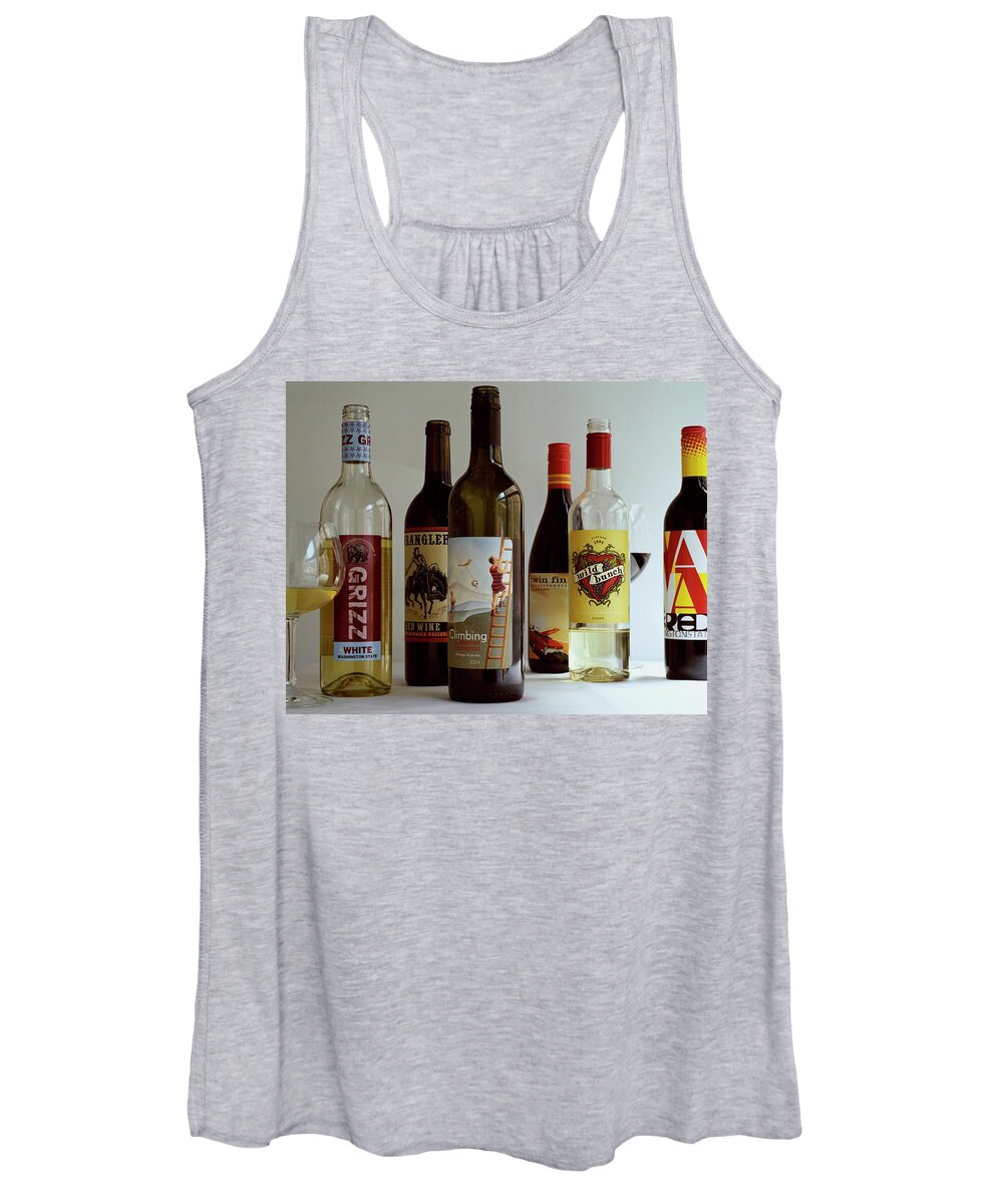 Food Women's Tank Top featuring the photograph A Collection Of Wine Bottles by Romulo Yanes