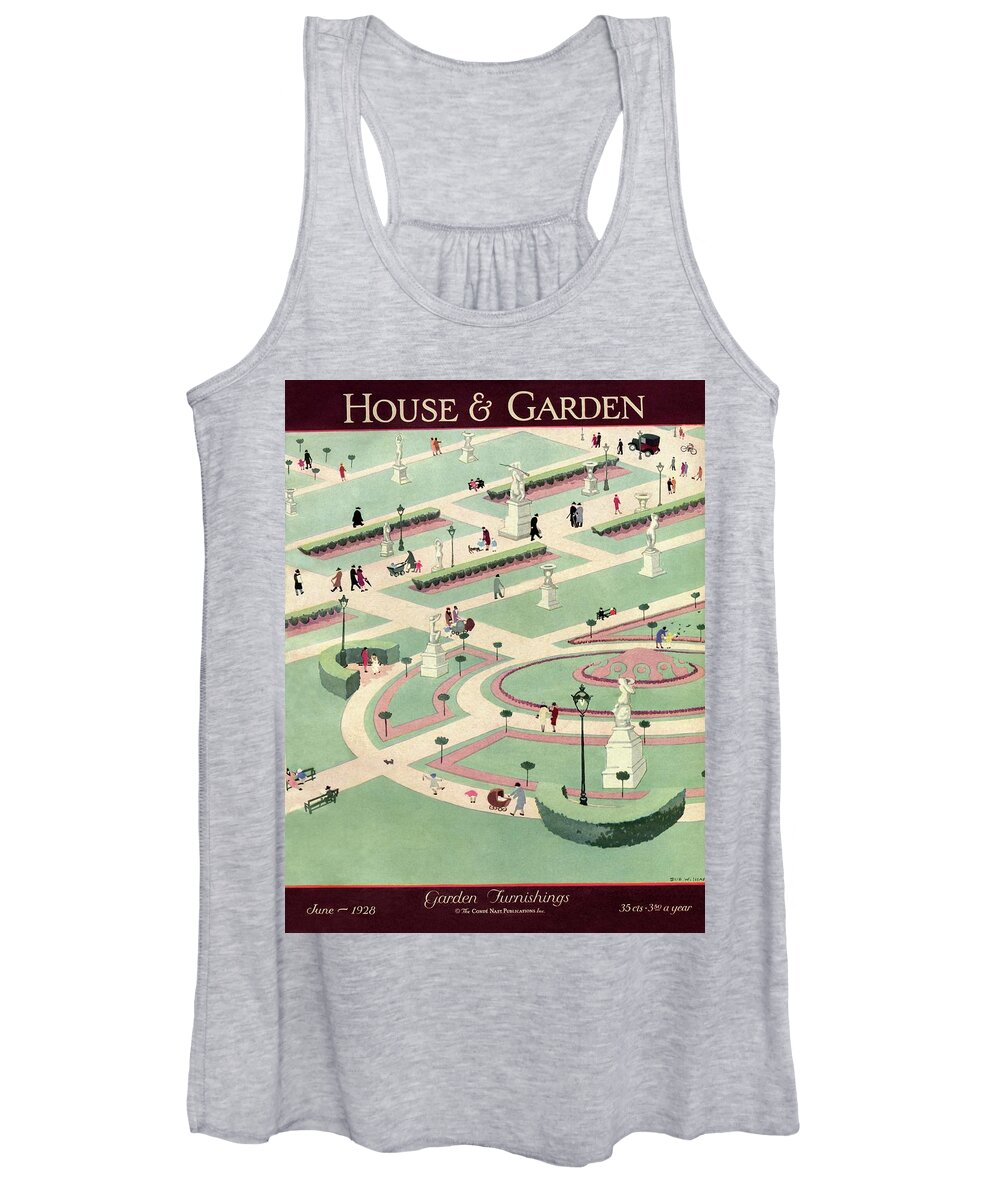 House And Garden Women's Tank Top featuring the photograph A Formally Designed Park by Marion Wildman