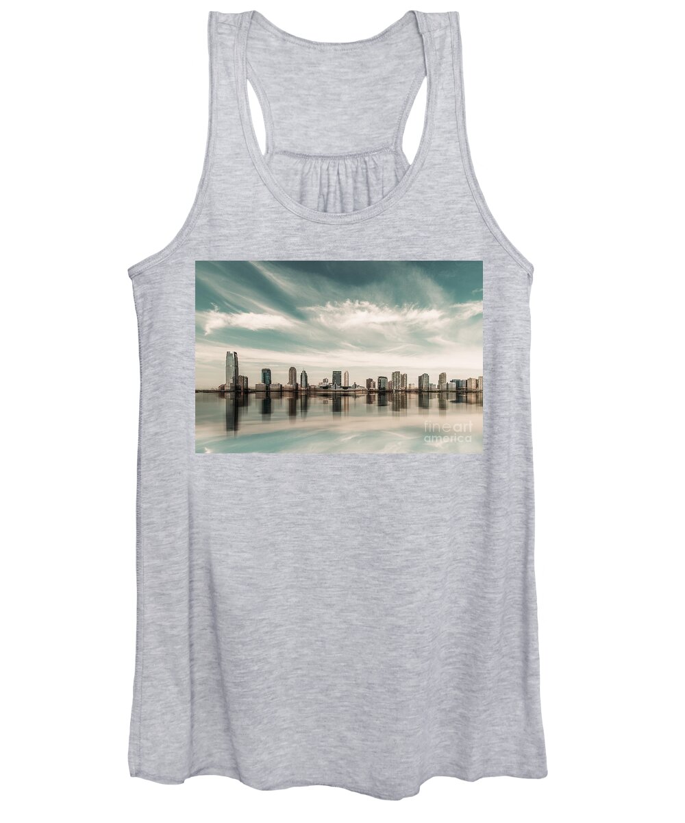 Nyc Women's Tank Top featuring the photograph a look to New Jersey by Hannes Cmarits