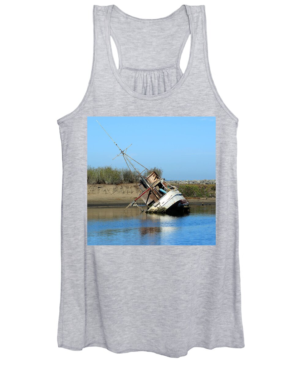 Boat Women's Tank Top featuring the photograph Abandoned by Deana Glenz