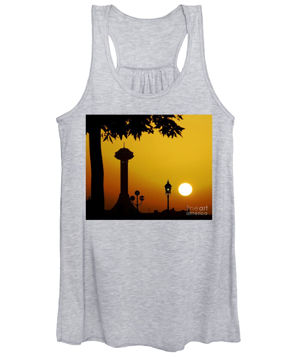 Sunset Women's Tank Top featuring the photograph Abu Dhabi by Andrea Anderegg