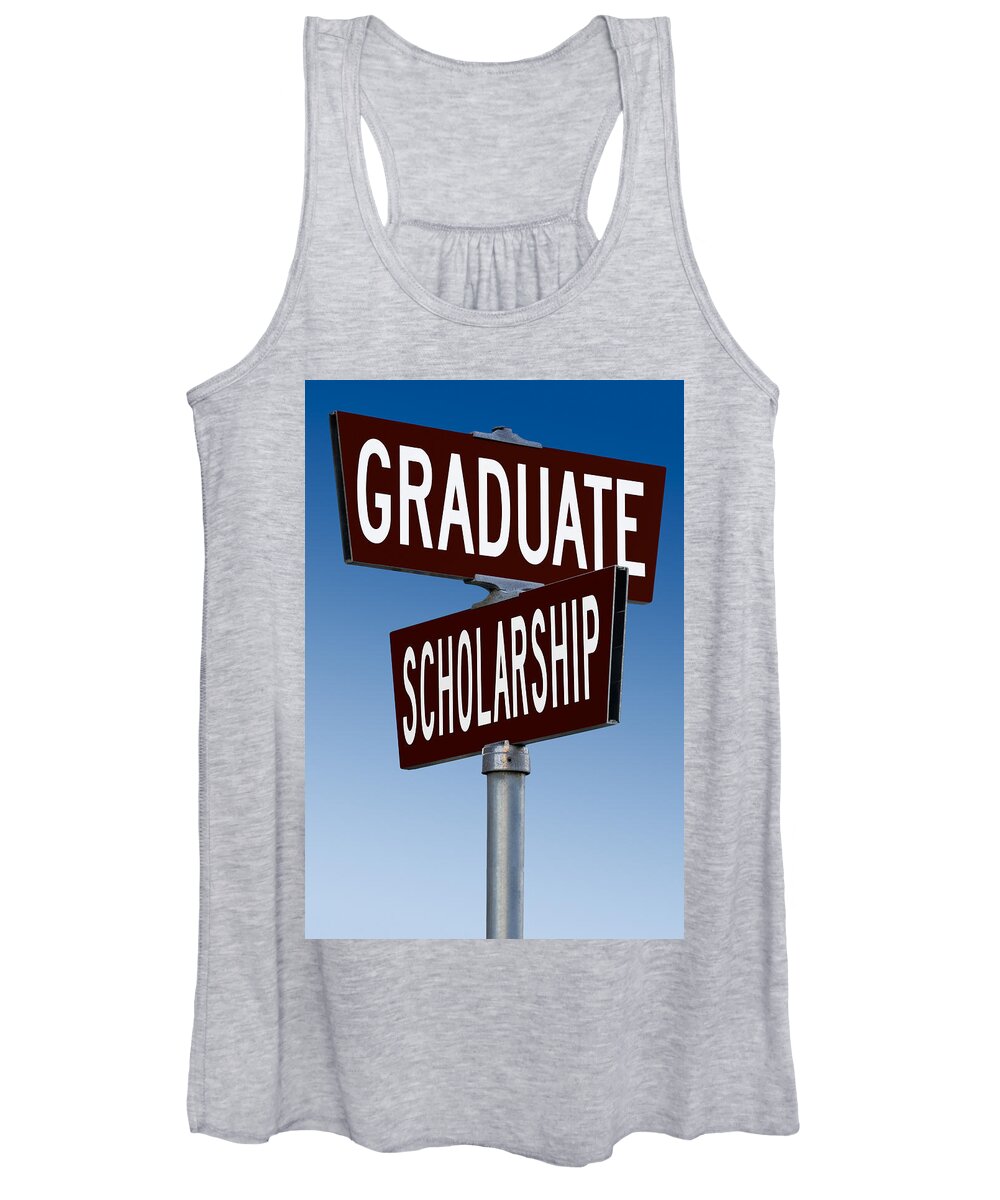 College Women's Tank Top featuring the photograph Academic Success Signpost by Phil Cardamone