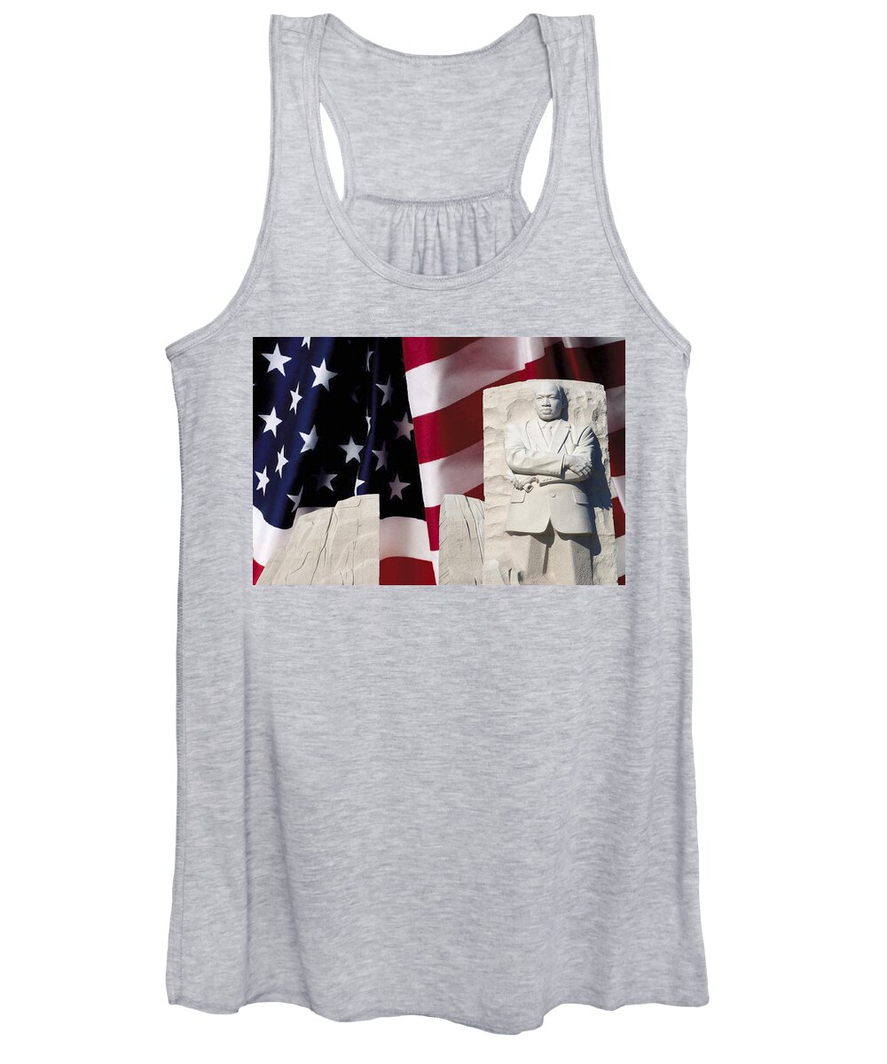 Martin Luther King Jr Memorial Women's Tank Top featuring the photograph American Excellence by Theodore Jones