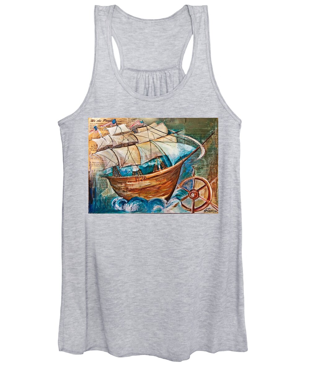 America's Heritage Women's Tank Top featuring the painting America's Heritage by Jennifer Page