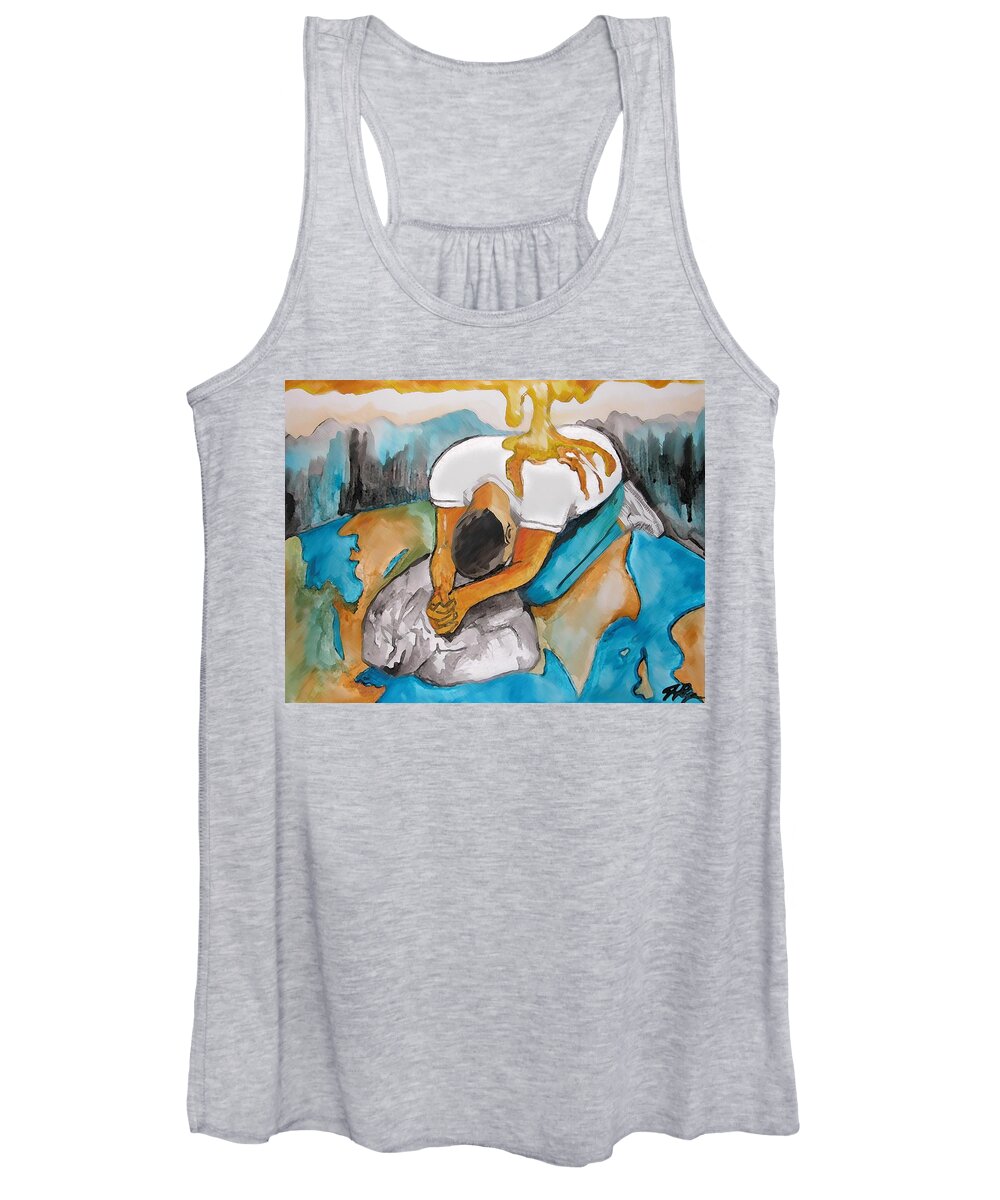 Anointed One Women's Tank Top featuring the painting Anointed One by Jennifer Page