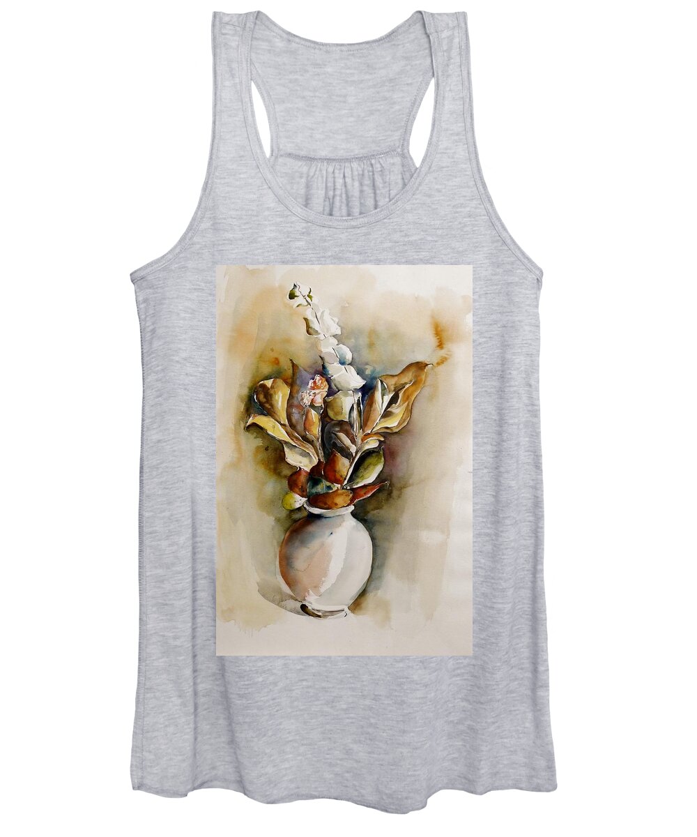 Flowers Women's Tank Top featuring the painting Autumn leaves by Karina Plachetka