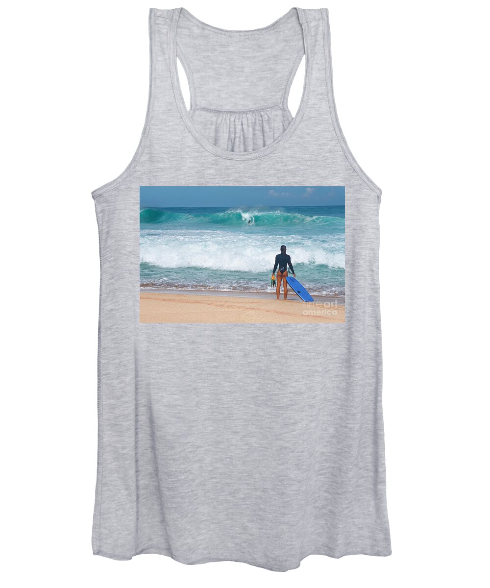 Banzai Pipeline Women's Tank Top featuring the photograph Banzai Pipeline Aqua Dream by Aloha Art