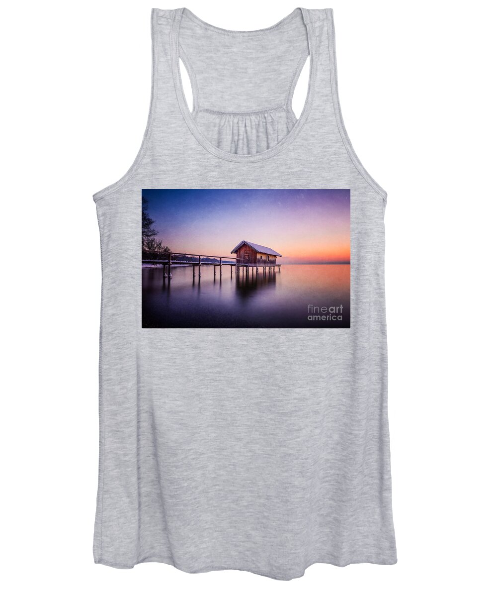 Ammersee Women's Tank Top featuring the photograph Bavarian winter wonderland by Hannes Cmarits