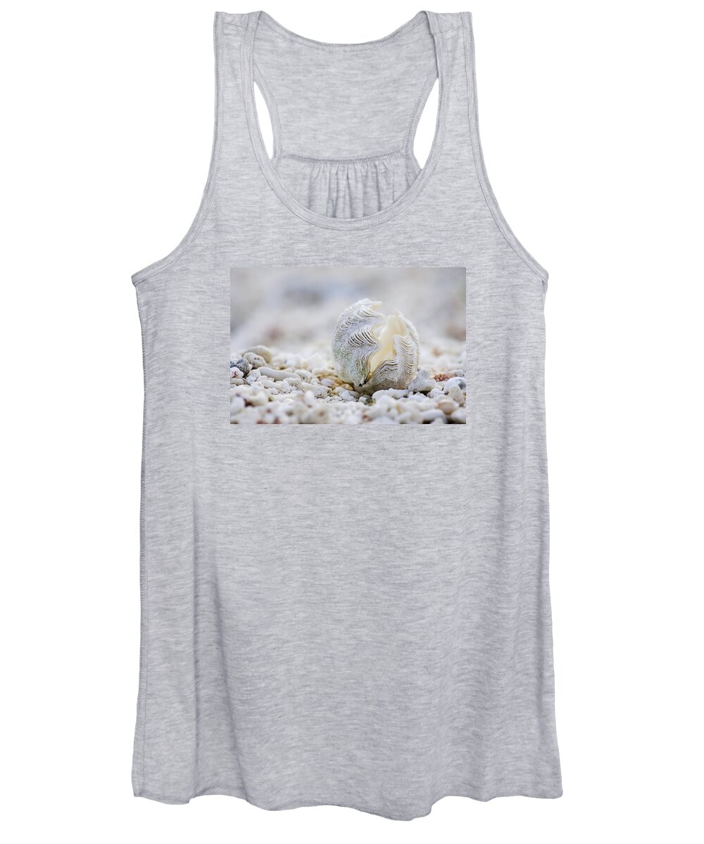 Clamshell Women's Tank Top featuring the photograph Beach Clam by Sean Davey