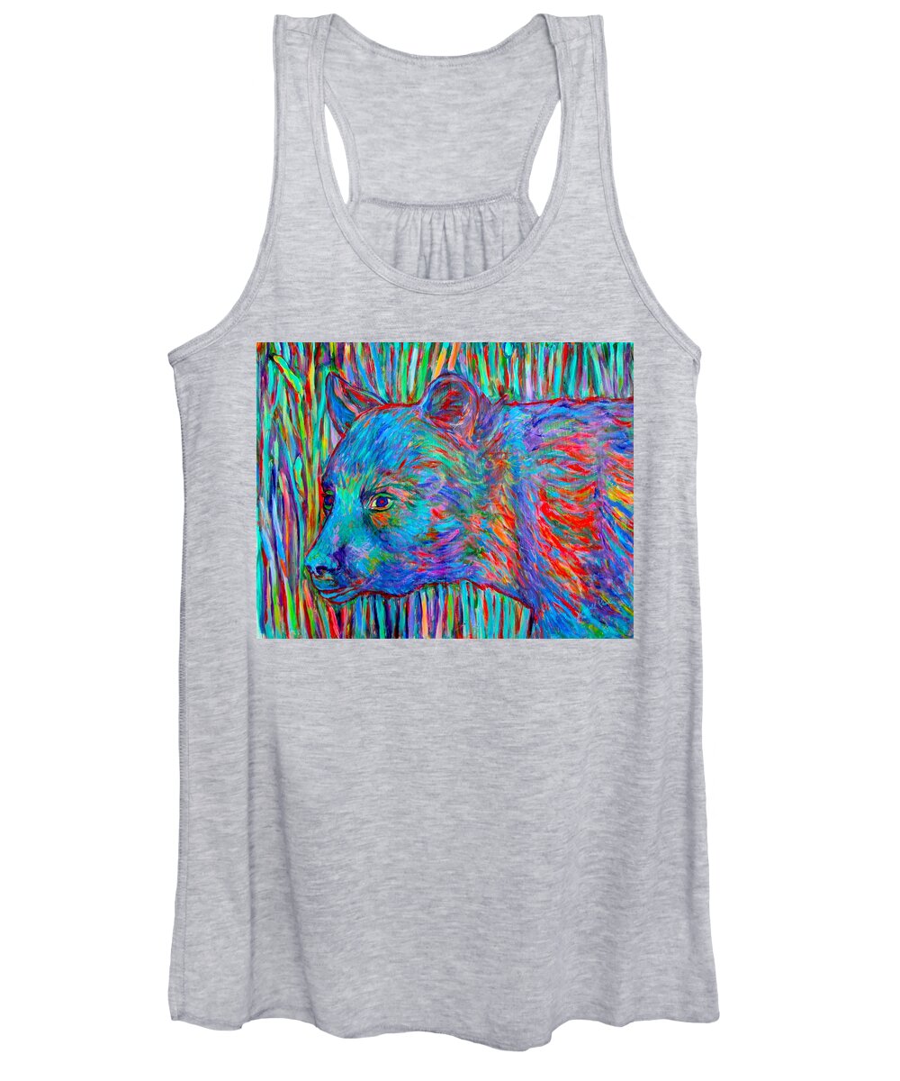 Bear Women's Tank Top featuring the painting Bear Beauty by Kendall Kessler