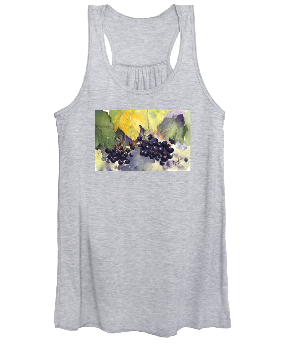 Vineyard Women's Tank Top featuring the painting Before the Harvest by Maria Hunt