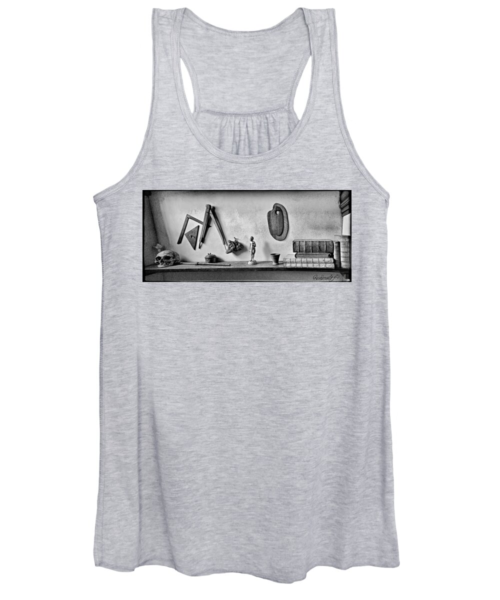 Andrei Women's Tank Top featuring the photograph Bookshelf at Rembrandt House Museum by Andrei SKY
