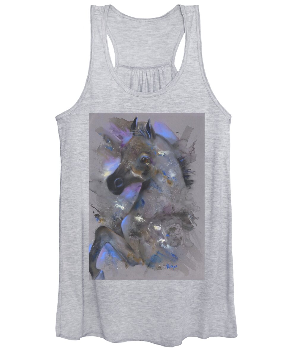 Arab Women's Tank Top featuring the pastel Bridled with Stars by Nataya Crow