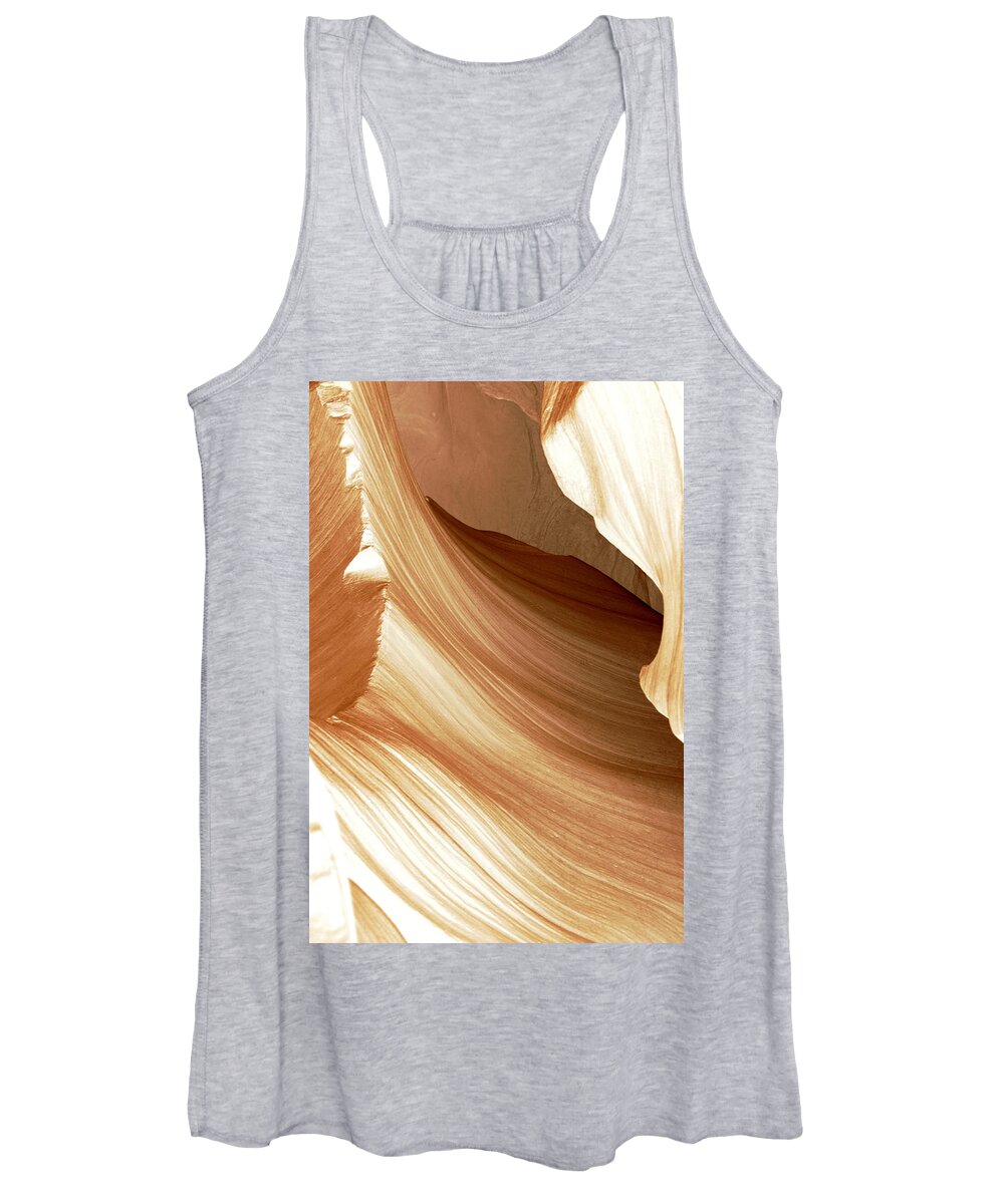 Evie Women's Tank Top featuring the photograph Butterscotch Taffy Antelope Canyon by Evie Carrier