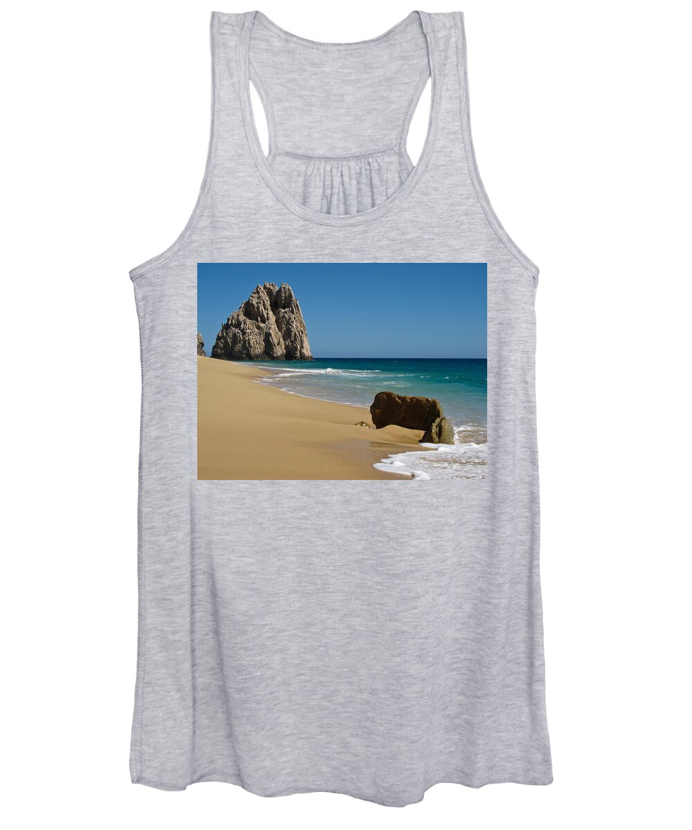 Los Cabos Women's Tank Top featuring the photograph Cabo San Lucas Beach 1 by Shane Kelly