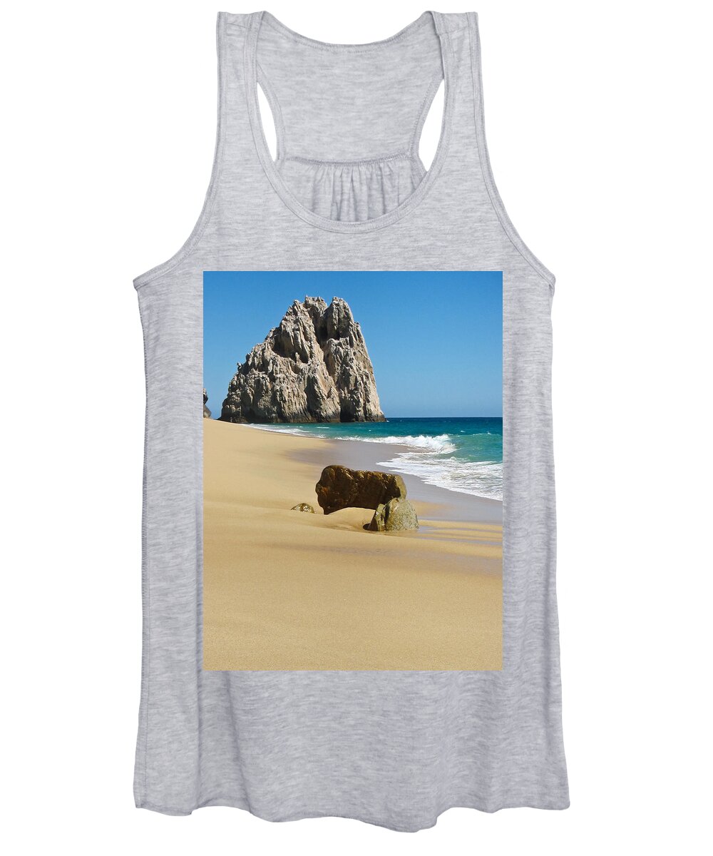 Los Cabos Women's Tank Top featuring the photograph Cabo San Lucas Beach 2 by Shane Kelly