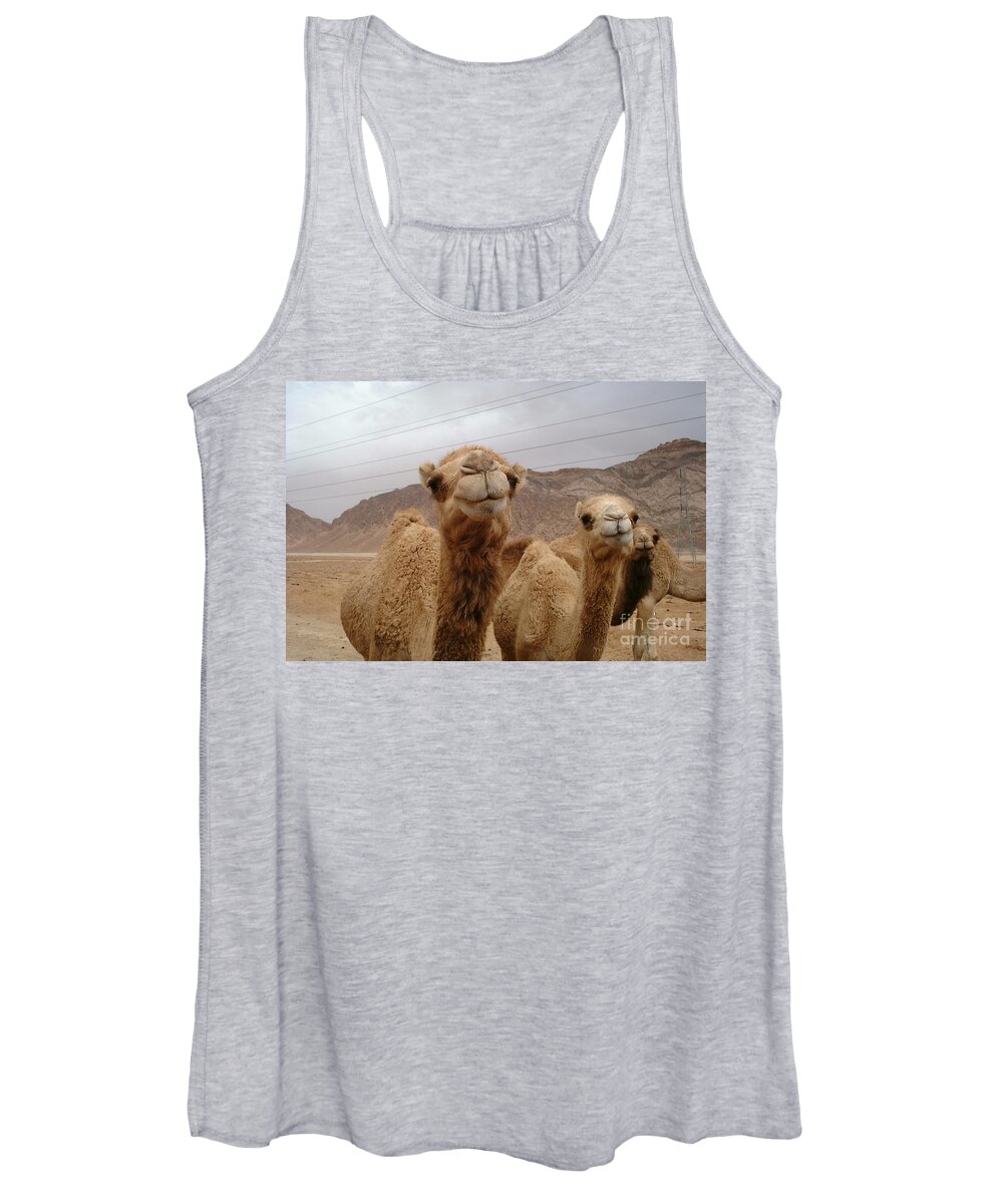 Camels Women's Tank Top featuring the photograph Camels by Noa Yerushalmi