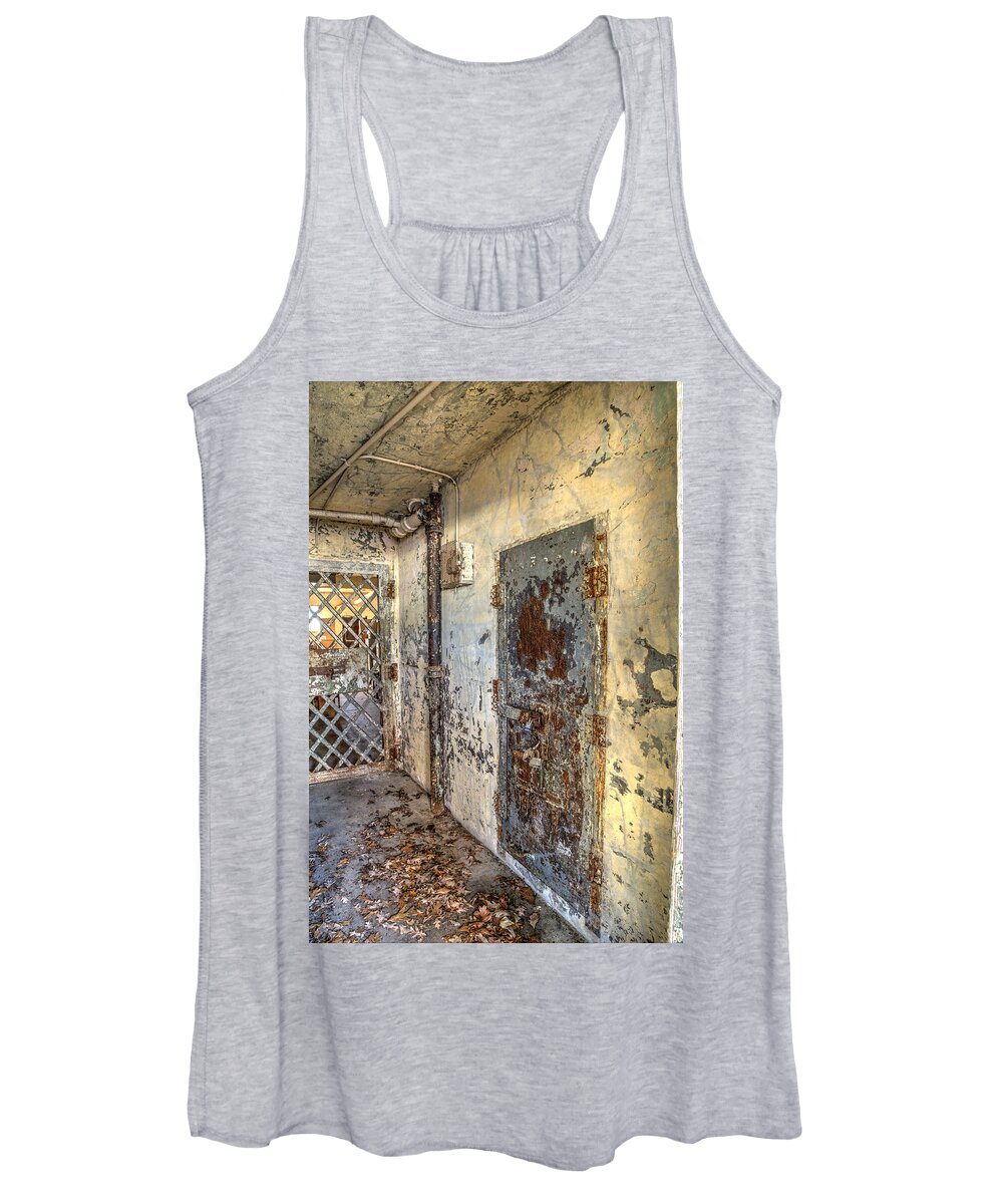 Doors Women's Tank Top featuring the photograph Chain Gang-2 by Charles Hite