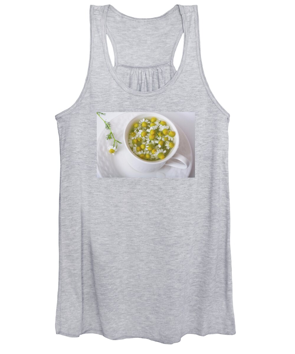 Chamomile Flowers Women's Tank Top featuring the photograph Chamomile Tea by Diane Macdonald