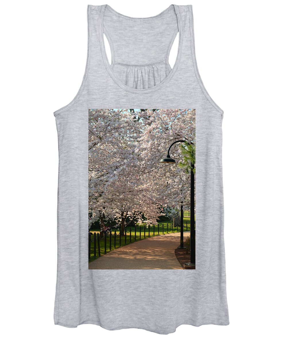 Architectural Women's Tank Top featuring the photograph Cherry Blossoms 2013 - 060 by Metro DC Photography