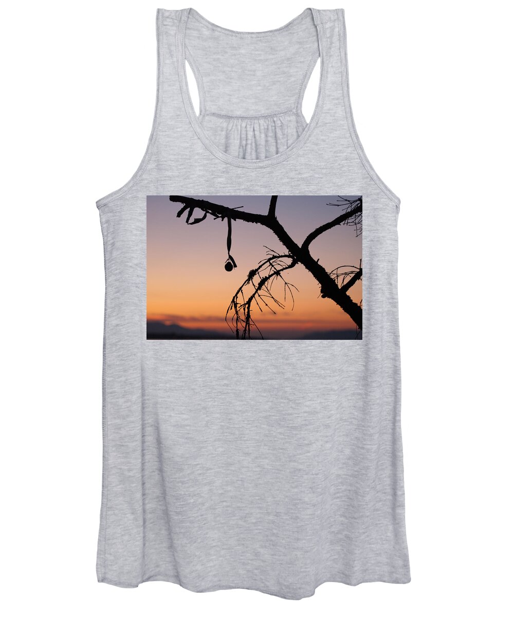 Christmas Women's Tank Top featuring the photograph Christmas Branch by Kathy Paynter