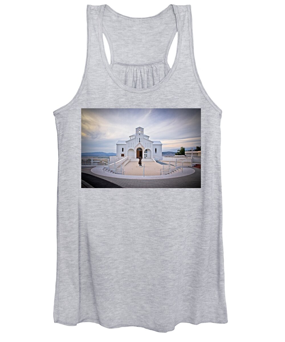 Croatian Martyrs Women's Tank Top featuring the photograph Church of Croatian Martyrs in Udbina by Brch Photography