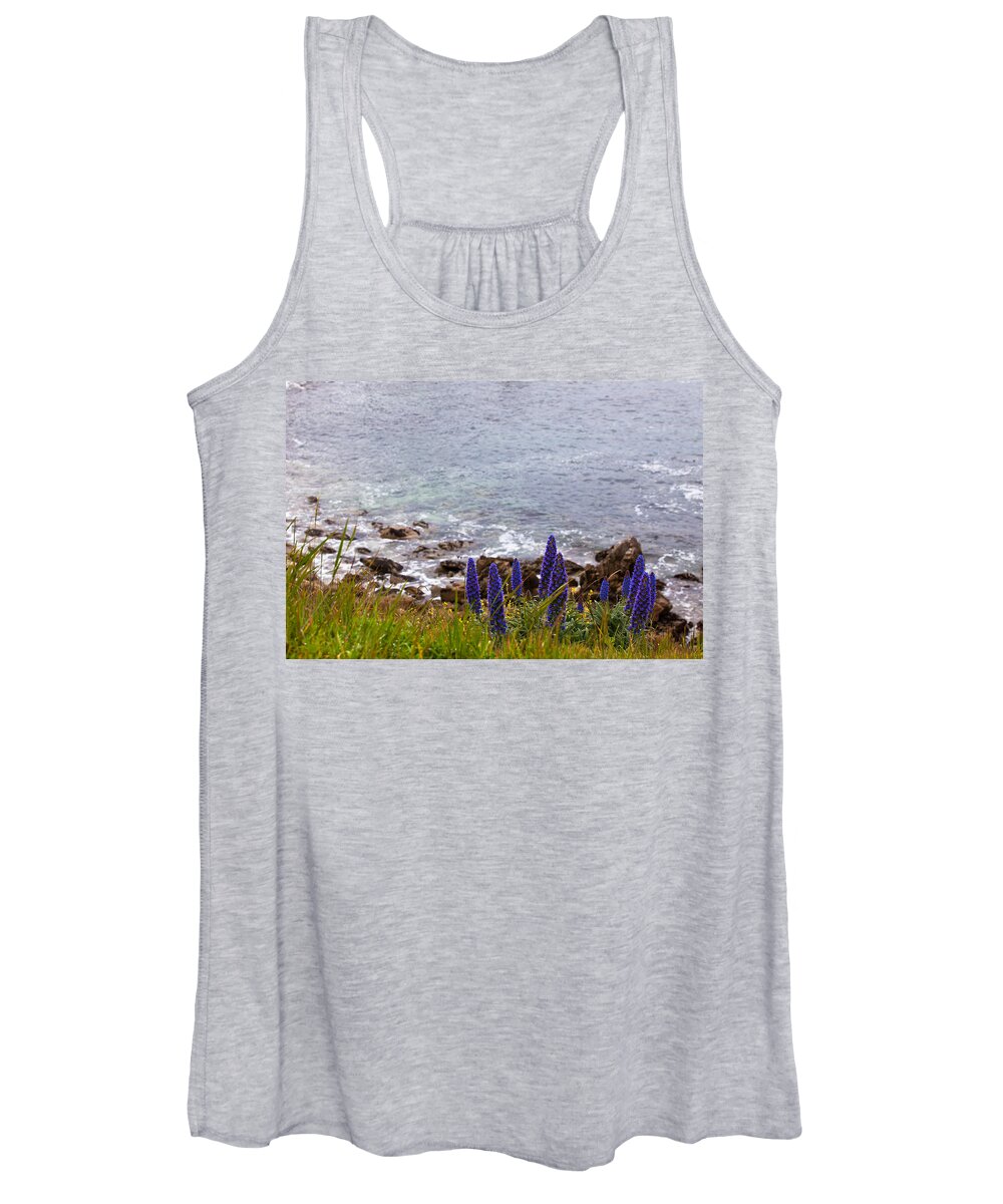 2012 Women's Tank Top featuring the photograph Coastal Cliff Flowers by Melinda Ledsome