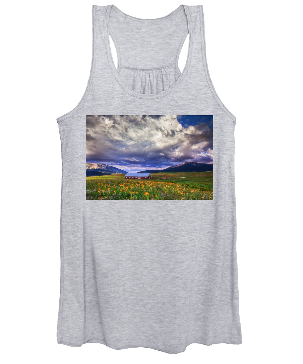 Crested Butte Women's Tank Top featuring the photograph Crested Butte Morning Storm by Darren White
