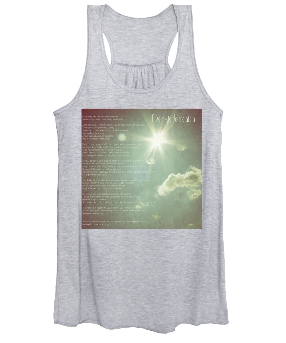 Desiderata Women's Tank Top featuring the photograph Desiderata Wishes by Marianna Mills