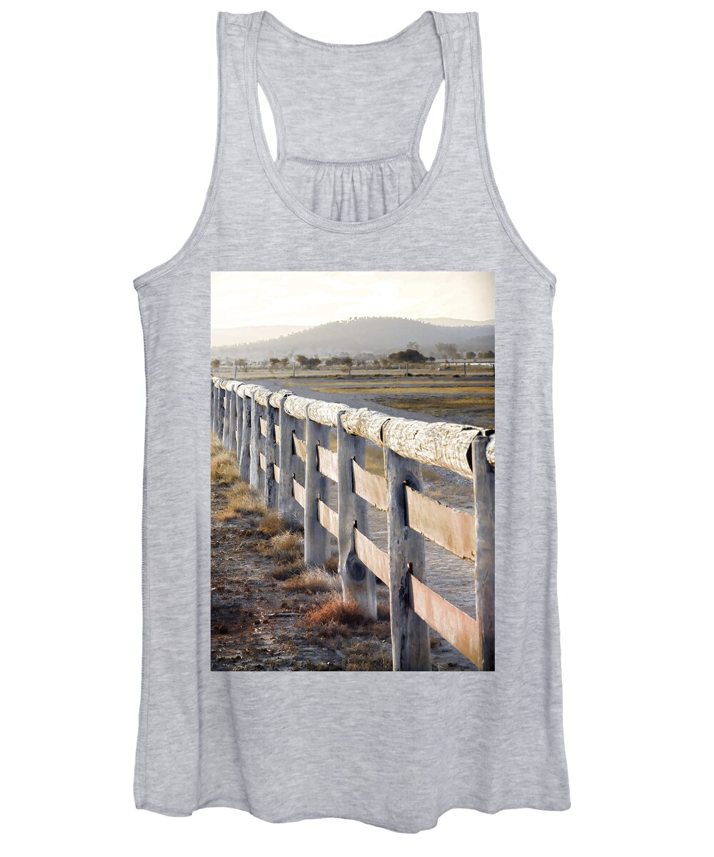 Landscapes Women's Tank Top featuring the photograph Don't Fence Me In by Holly Kempe