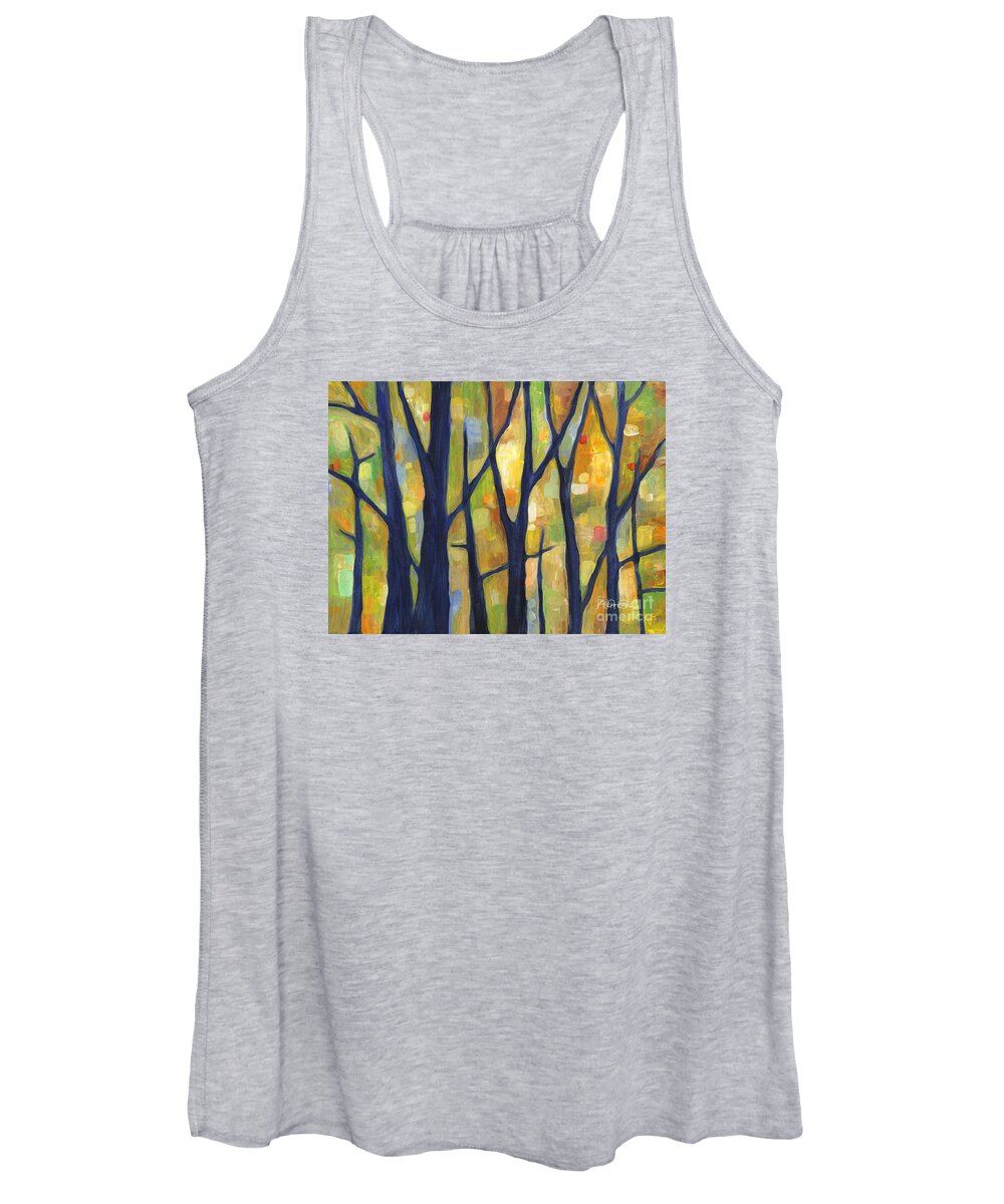 Dreaming Women's Tank Top featuring the painting Dreaming Trees 2 by Hailey E Herrera