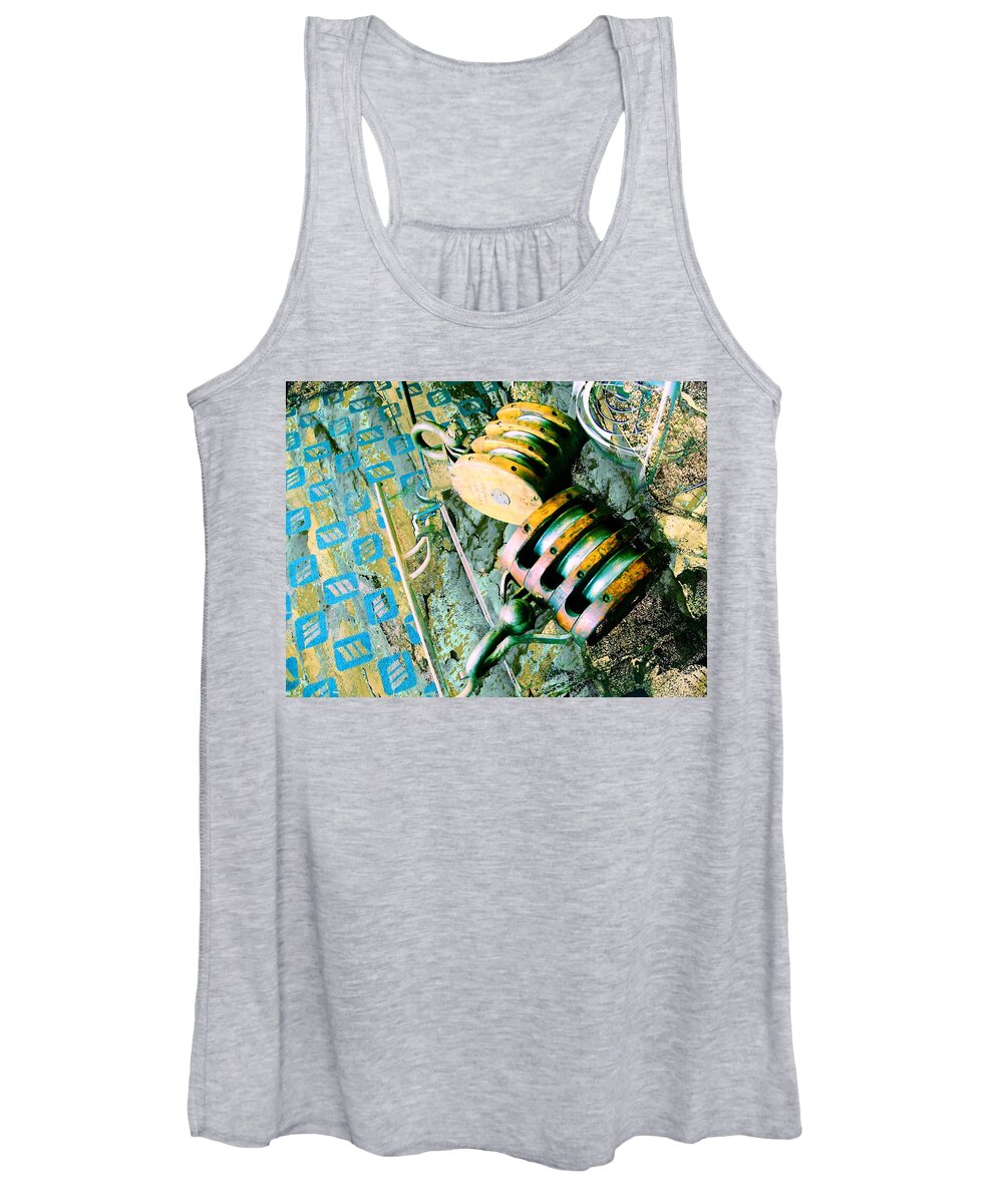 Wooden Pulley Women's Tank Top featuring the photograph Drop and Give Me 20 by Laureen Murtha Menzl
