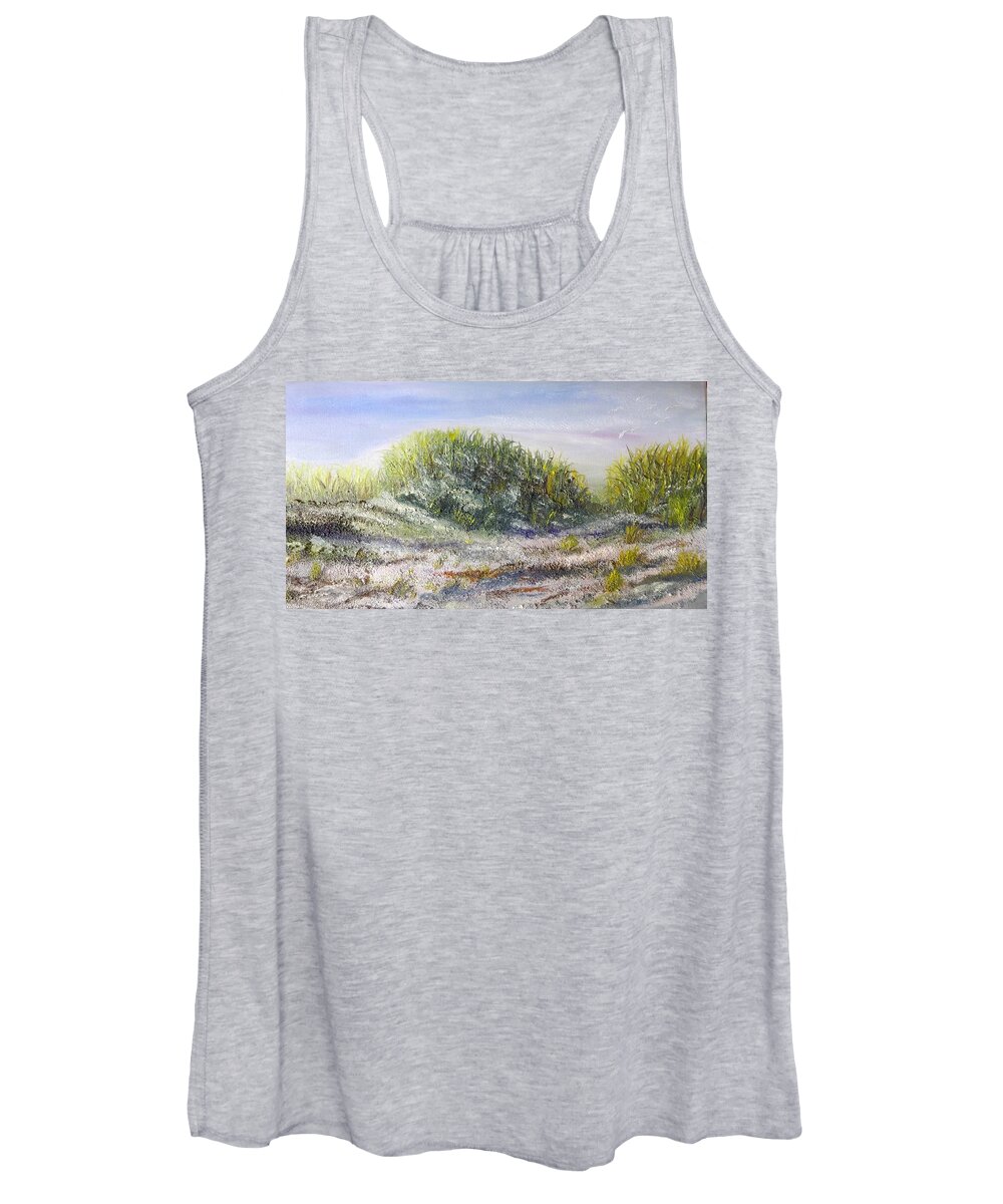 Beach Women's Tank Top featuring the painting Dunes by Marlyn Boyd