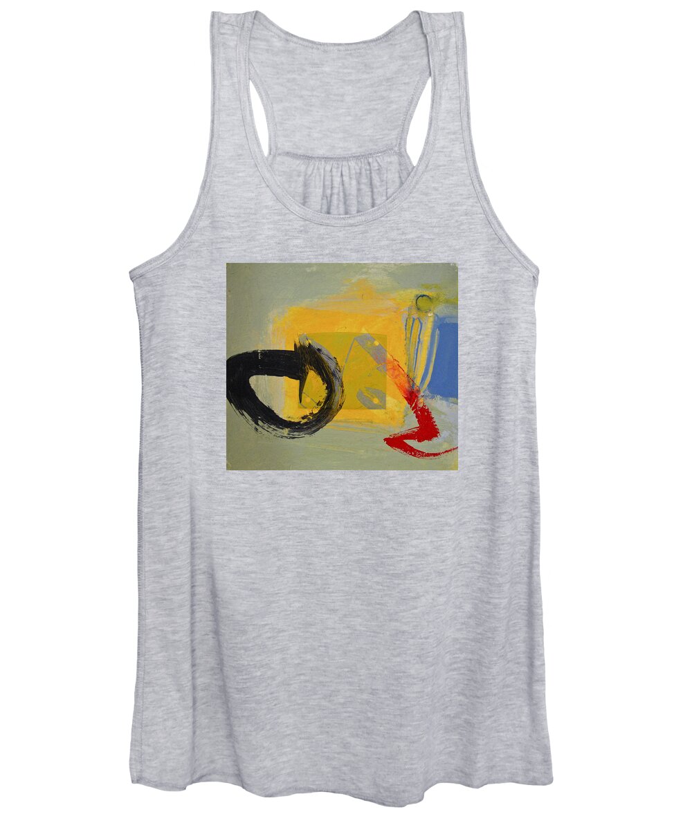 Abstract Painting Women's Tank Top featuring the painting Enso Sun Block by Cliff Spohn