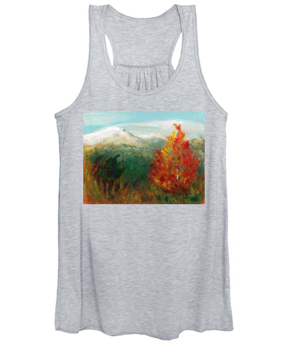 C Sitton Paintings Women's Tank Top featuring the painting Fall Day Too by C Sitton