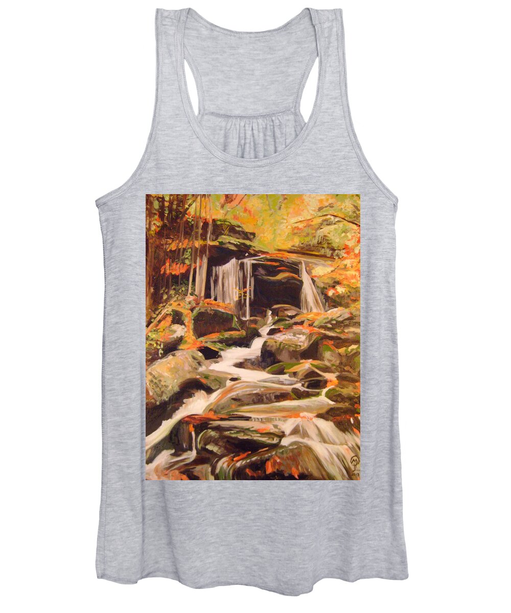 Fall Foliage Women's Tank Top featuring the painting Fall foliage in New England by Therese Legere