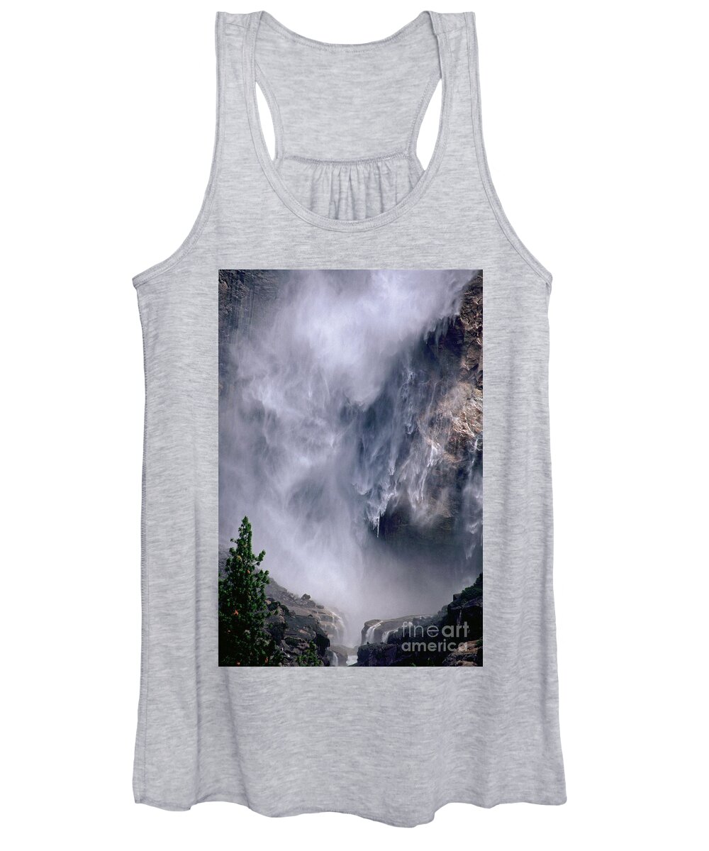 Waterfall Women's Tank Top featuring the photograph Falling Water by Kathy McClure