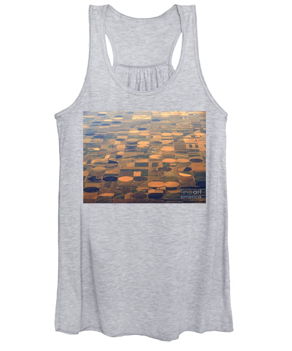 Crop Circles Women's Tank Top featuring the photograph Farming In The Sky 2 by Anthony Wilkening