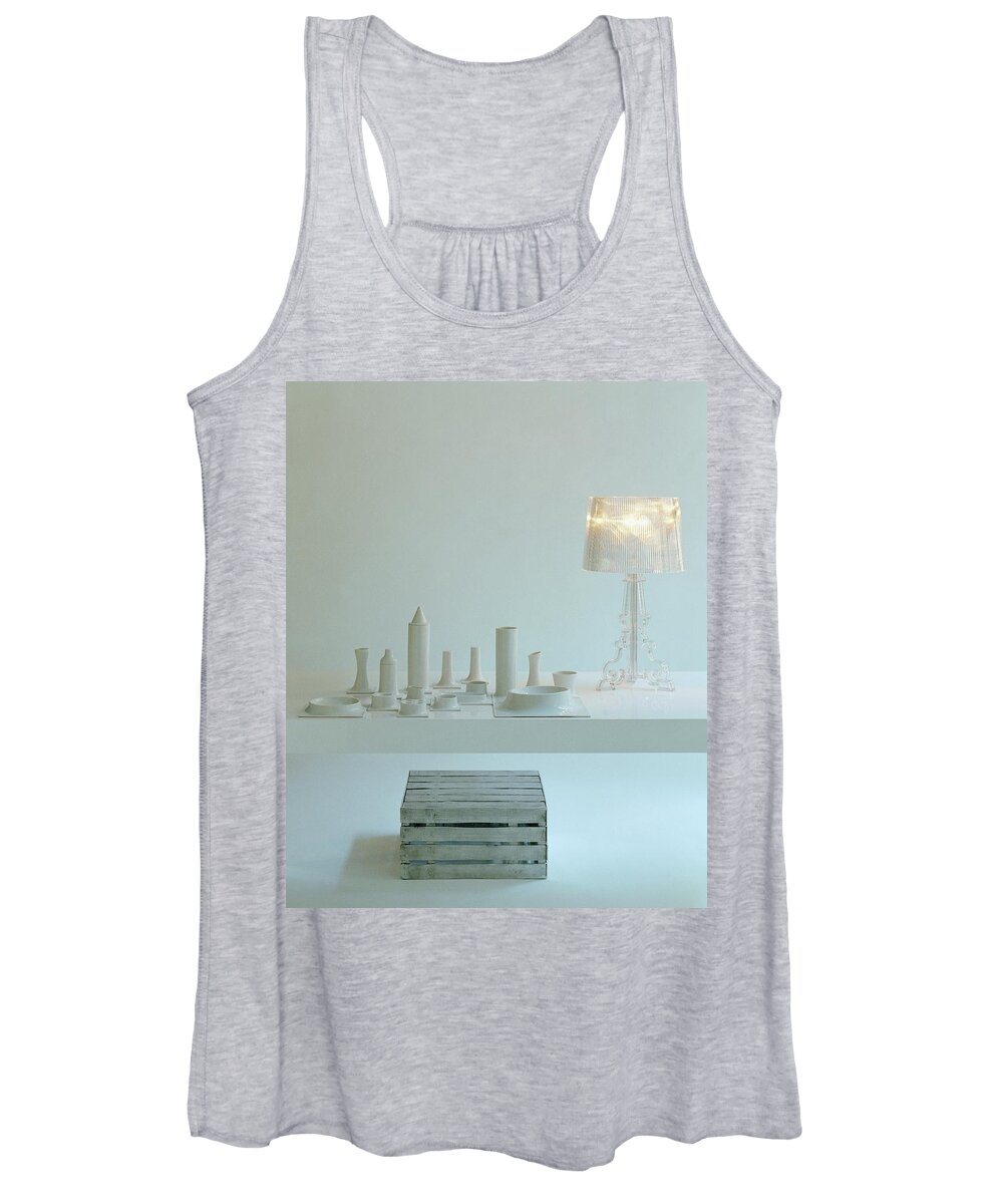 Kitchen Women's Tank Top featuring the photograph Ferruccio Laviani's Bourgie Lamp From Kartell by Romulo Yanes