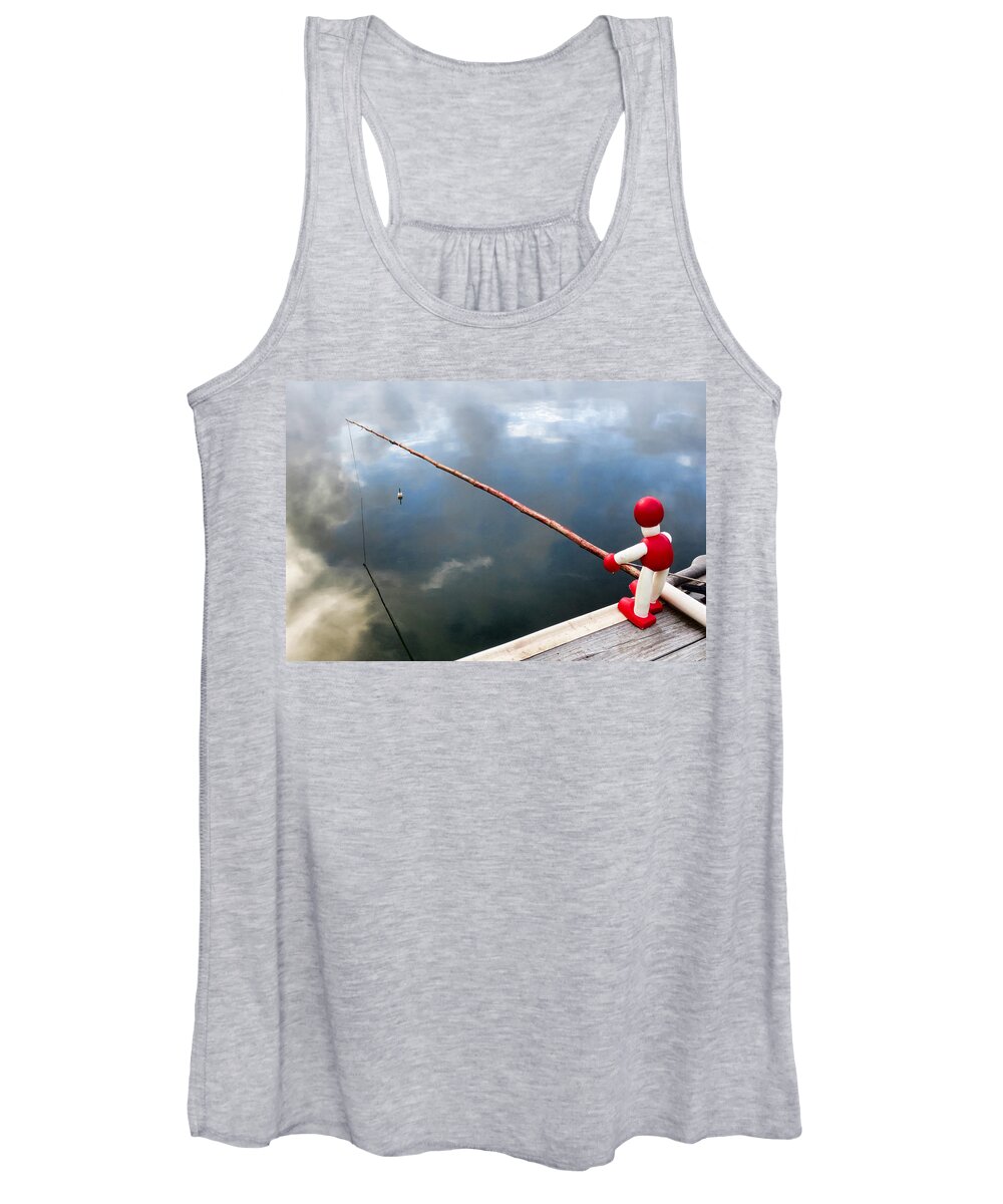Fishing Women's Tank Top featuring the photograph Fishing by Tony Grider
