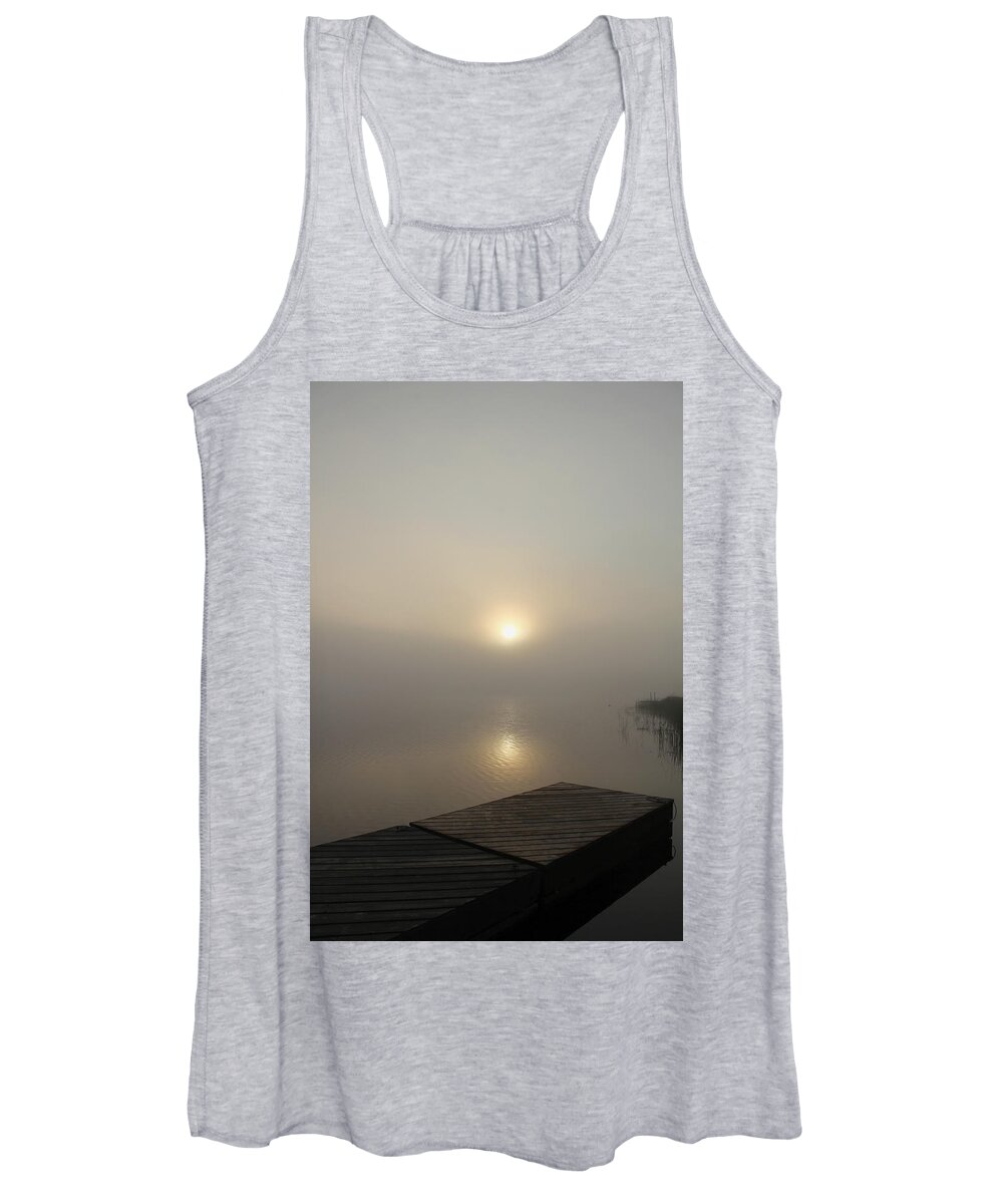 Fog Women's Tank Top featuring the photograph Foggy Reflections by Debbie Oppermann