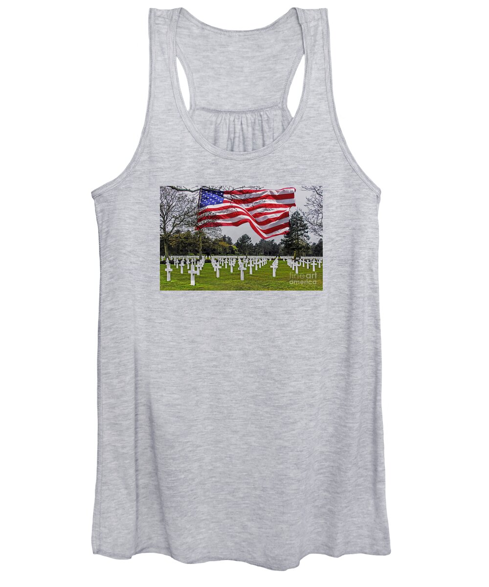 Travel Women's Tank Top featuring the photograph D Day Remembered by Elvis Vaughn