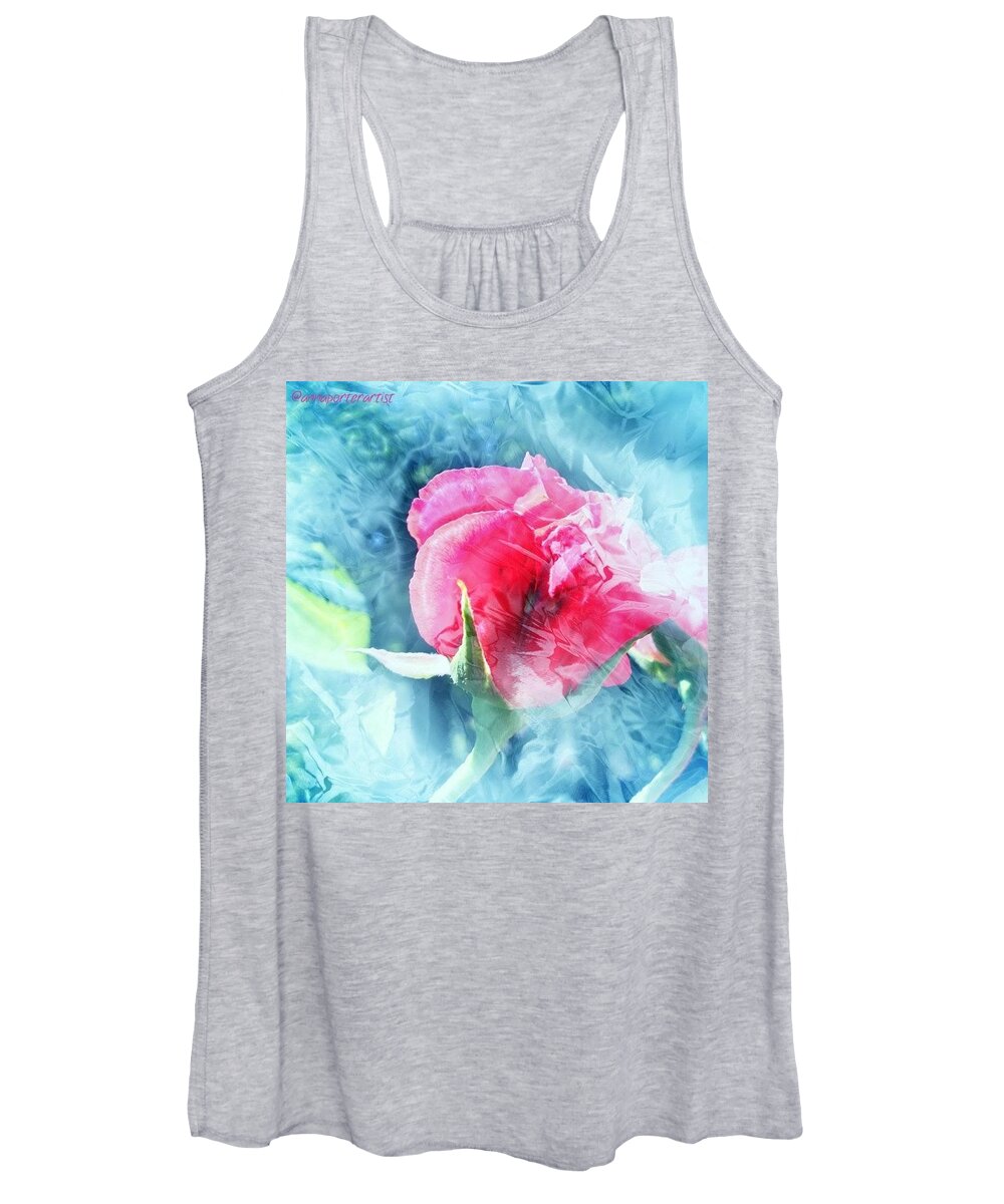 Pink Women's Tank Top featuring the photograph Frozen In Time by Anna Porter