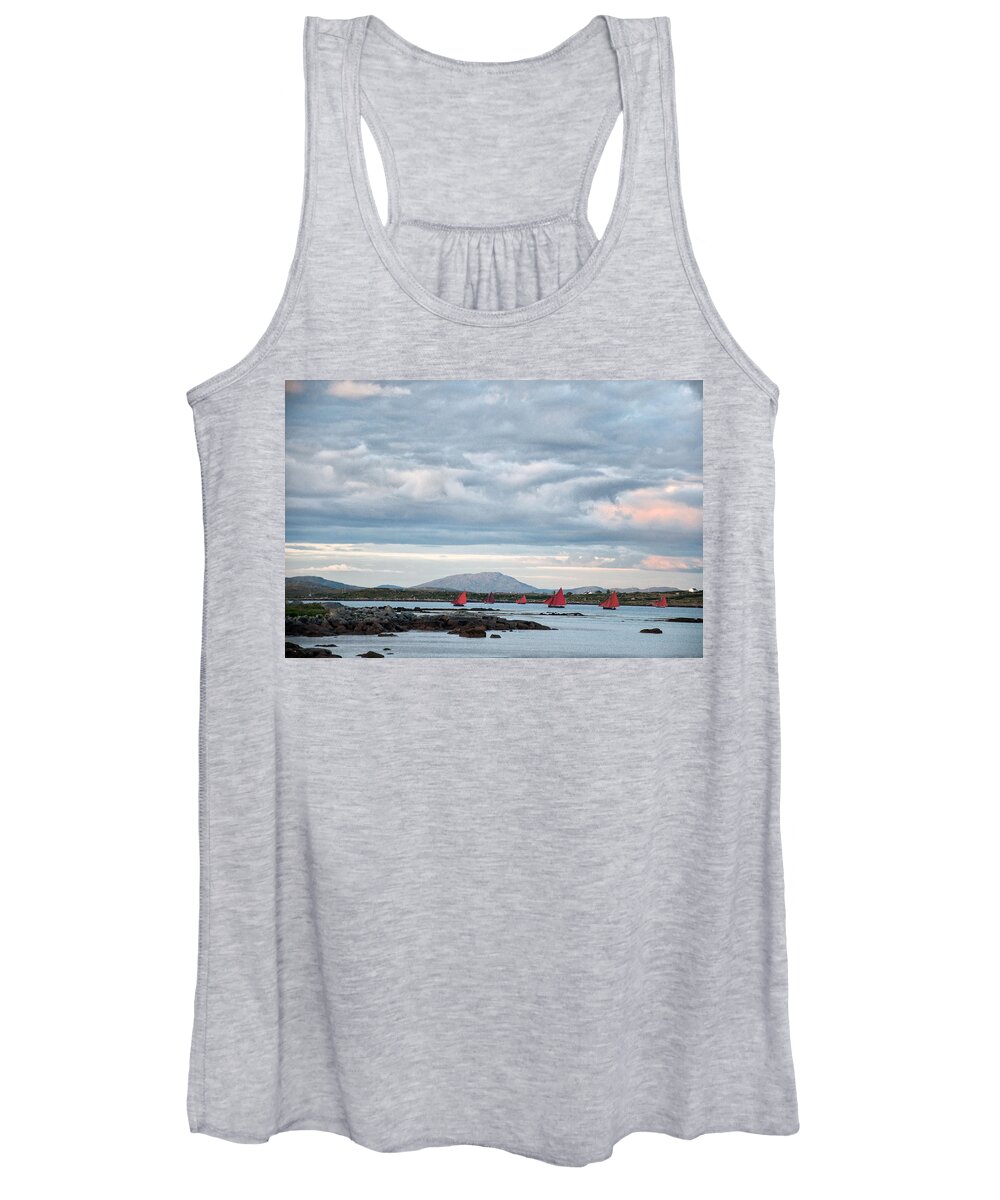 Boat Women's Tank Top featuring the photograph Galway Hookers by Rob Hemphill