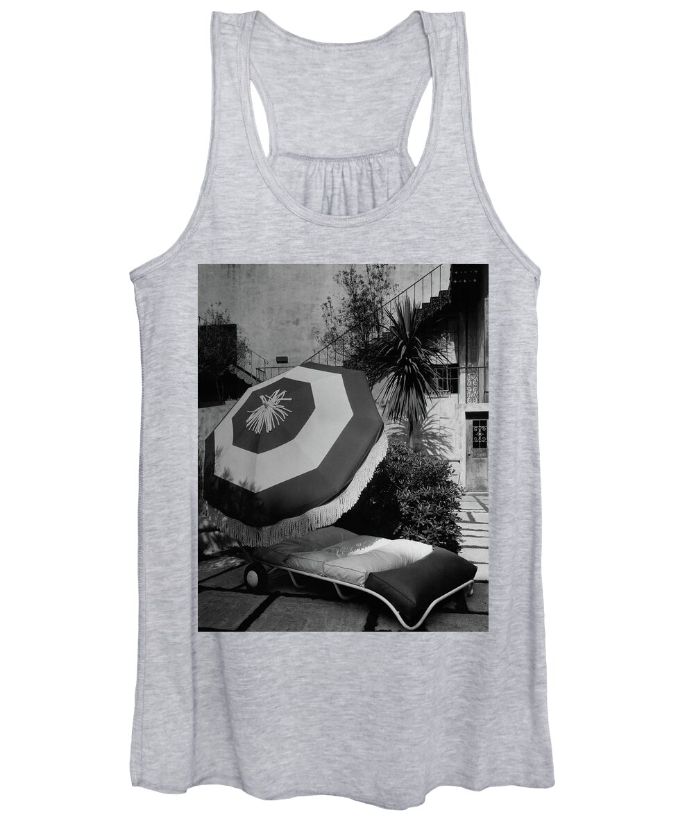 Exterior Women's Tank Top featuring the photograph Garden Chaise Lounge by Peter Nyholm